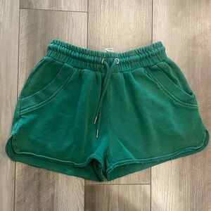 Women's Green Terry Cloth Shorts Size XS